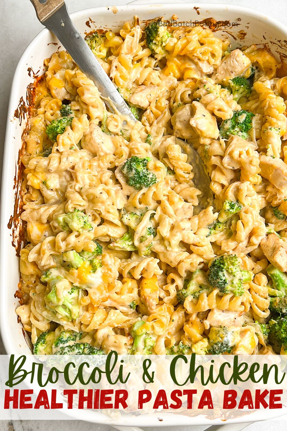 Broccoli chicken pasta bake