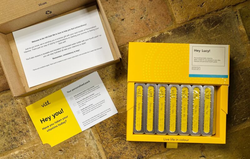Inside the personalised vitamin pack from Vitl